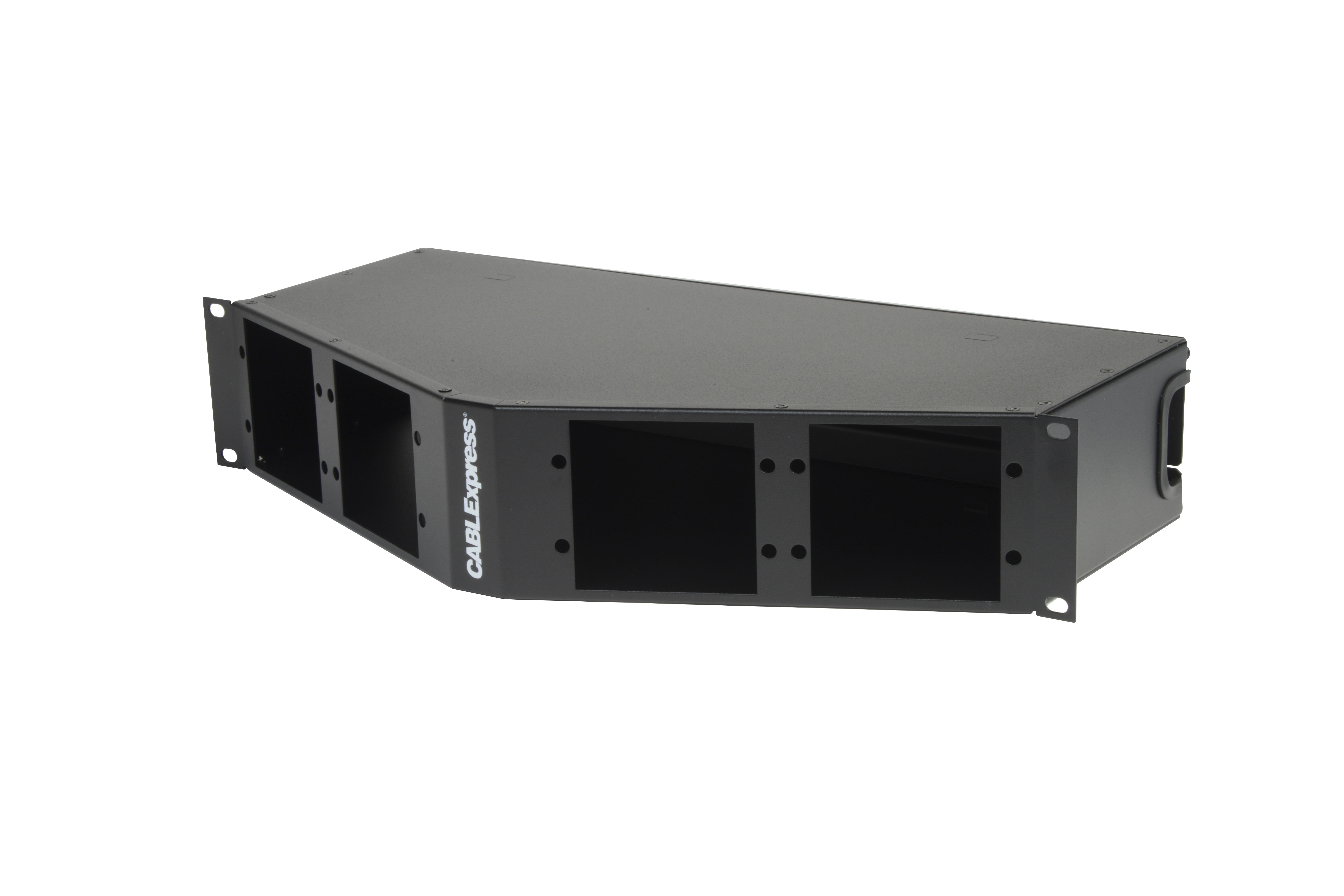 299636-CABLExpress-2U-ANGLED-RACK-MOUNT-FIBER-PATCH-PANELFrontA