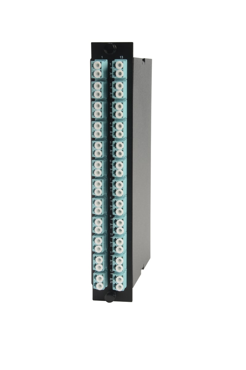 254025-CABLExpress-H-SERIES-VERTICAL-MODULE-48-FIBER-(24-PORT)-LC-DUPLEX4-MTP-AQUA-OM4-MULTIMODEFrontA