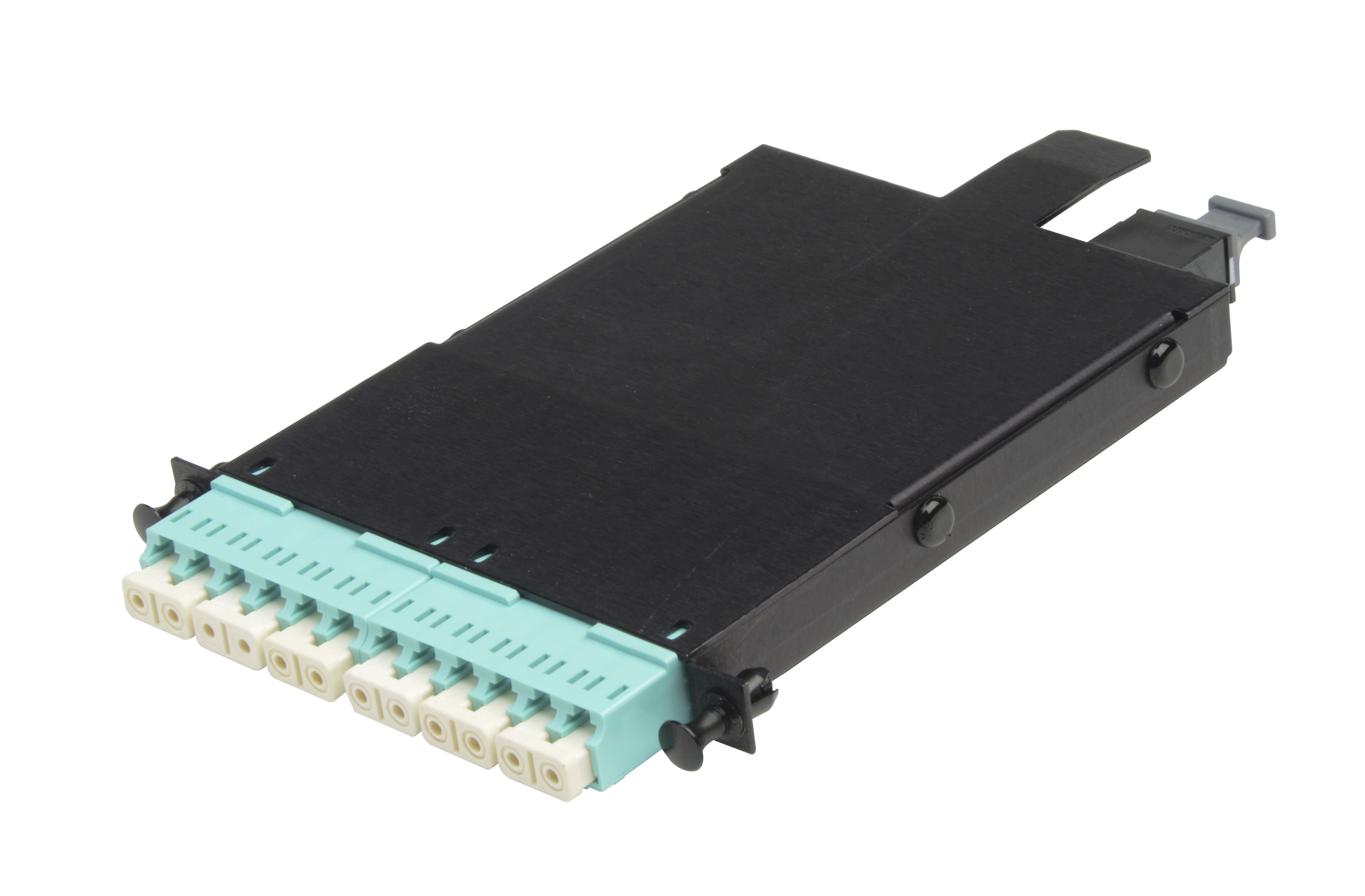 290455-CABLExpress-H+-SERIES-12-FIBER-(6-PORT)-LC-DUPLEXMTP-AQUA-OM4-MULTIMODE-MODULEFront